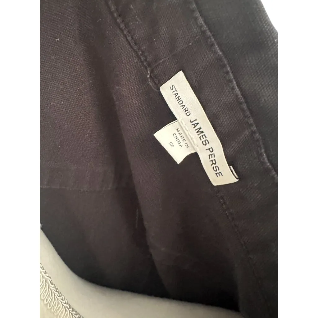 JAMES PERSE Standard Black Casual Jacket Coat Size 2 / US Medium - Image 2