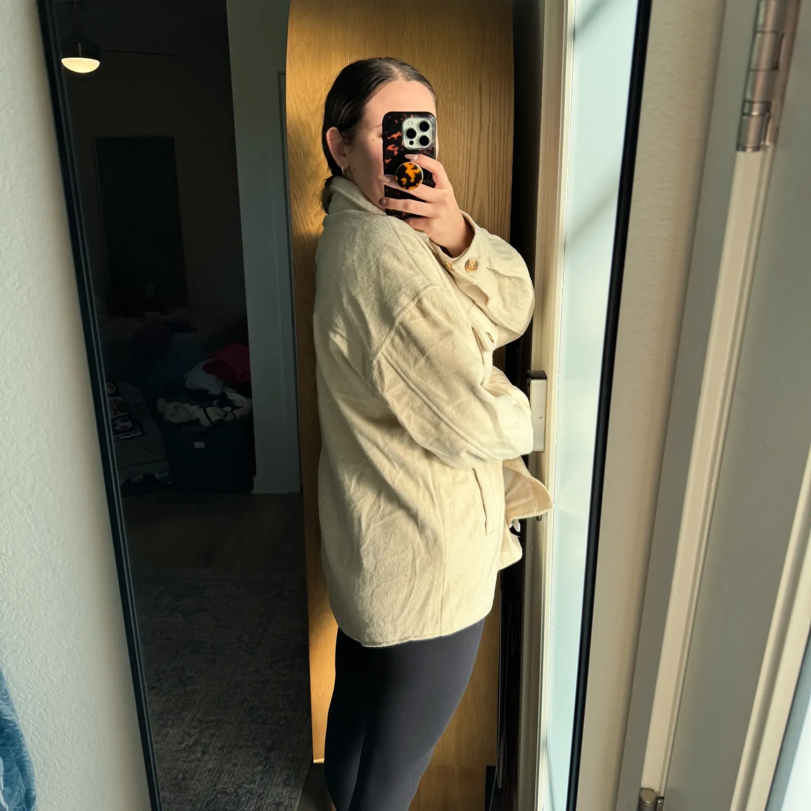 Thread & Supply Beige Shacket Brown Size XL - Image 2