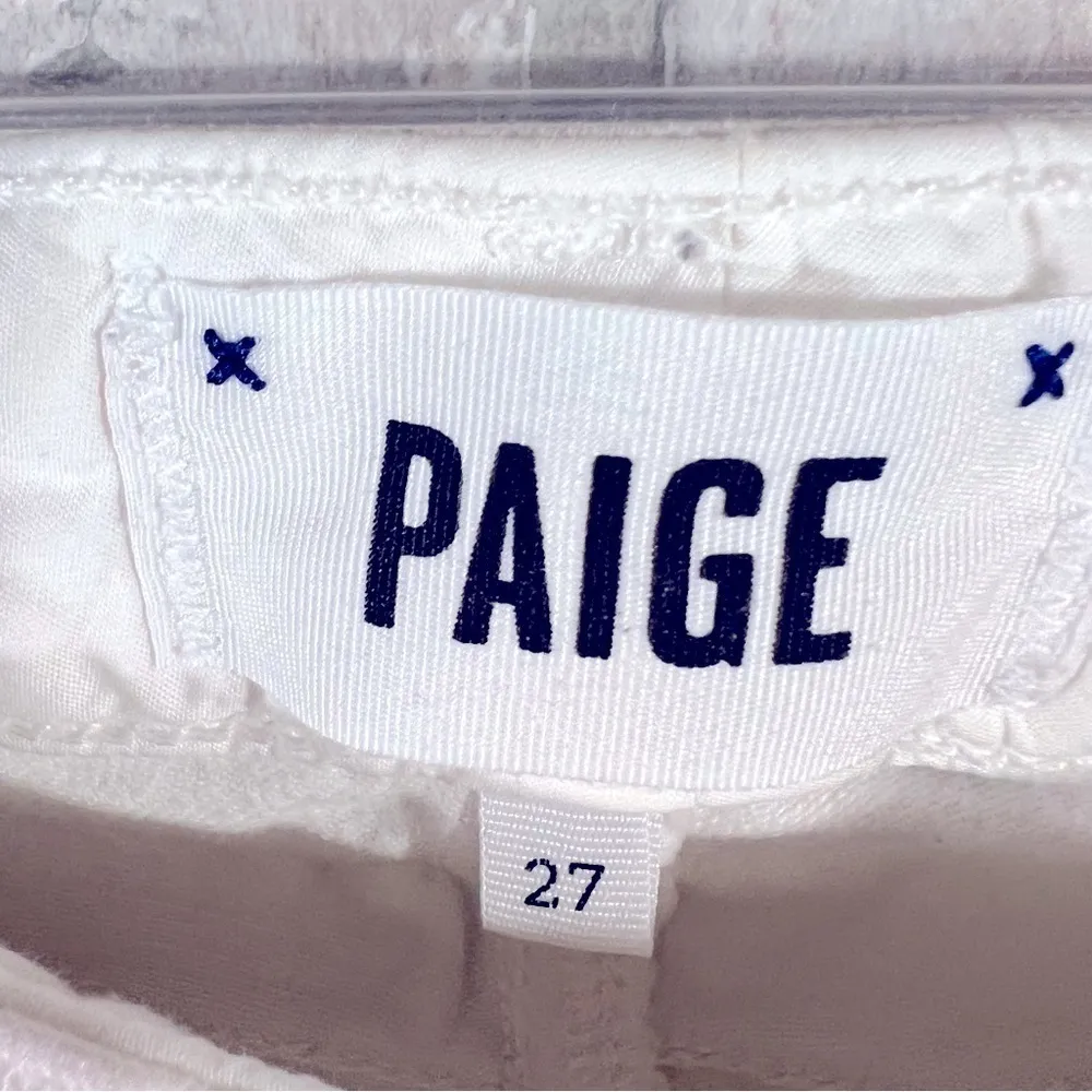 Paige Skyline Skinny Ankle Peg Jeans in Optic White Size 27 - Image 9