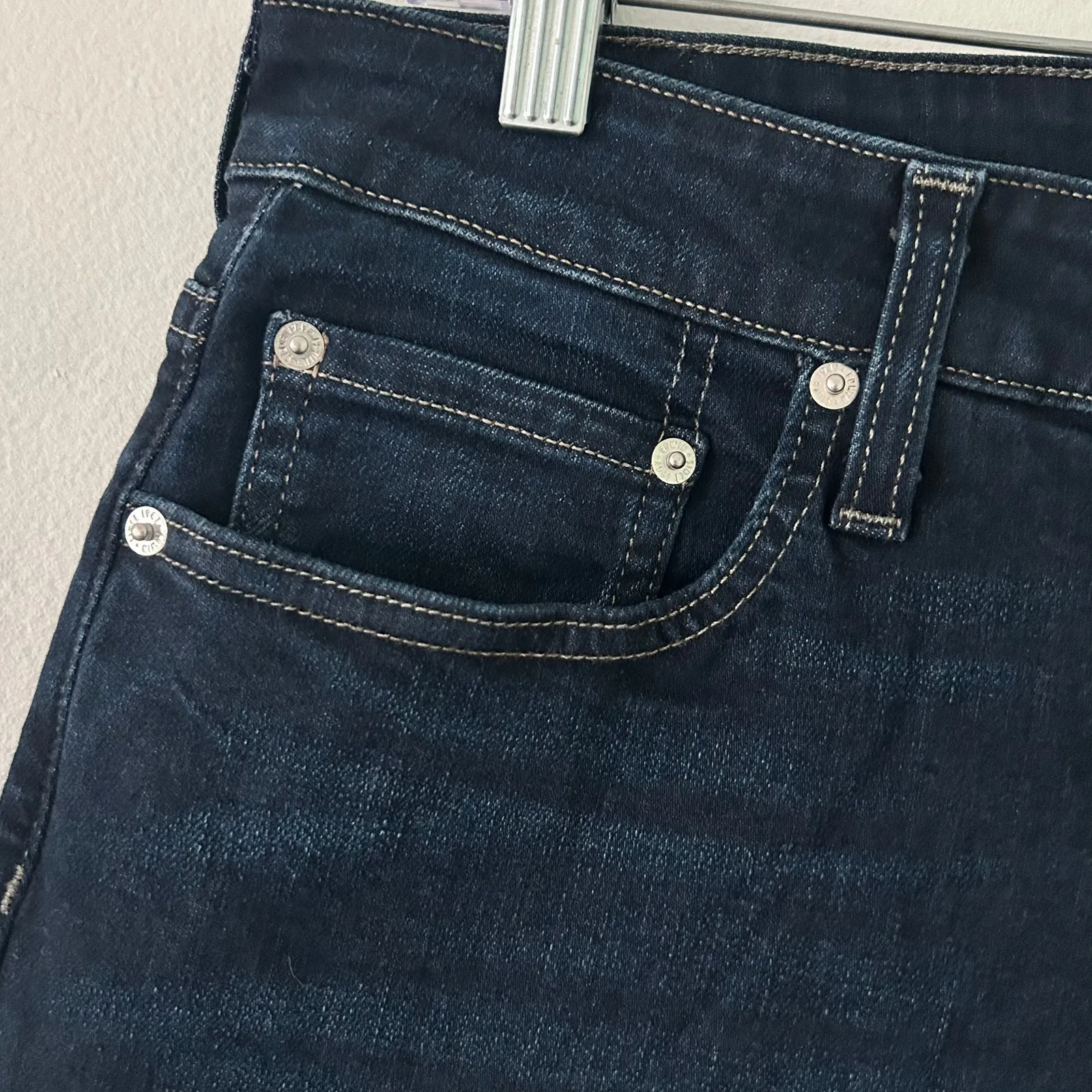 Edwin Women's Lark Ankle Bootcut Leg Raw Hem Denim Jeans Inked Dark Wash 32 New Blue - Image 4