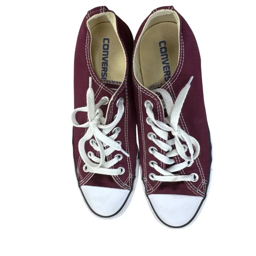 Converse All Star Low Top Sneakers Unisex Size M7/W9 Red White Canvas SKU 7050 - Image 8