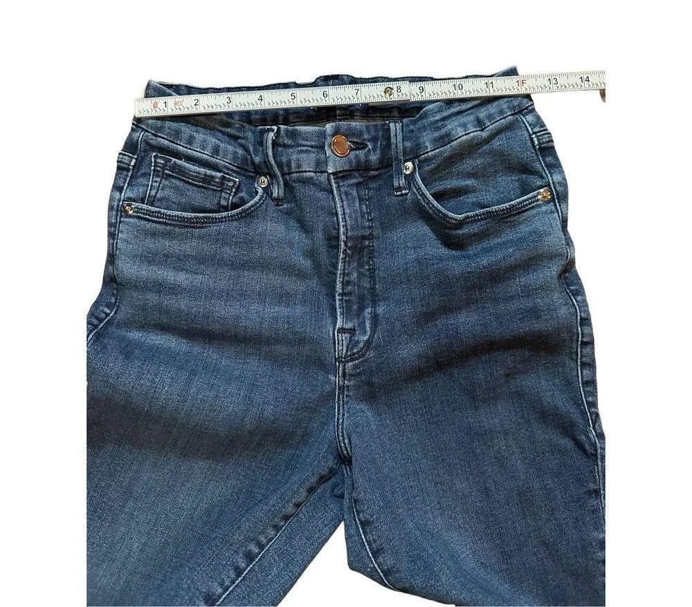 Good American Good Legs High Rise Skinny Stretch Raw Hem Jean Sz 29 - Image 7