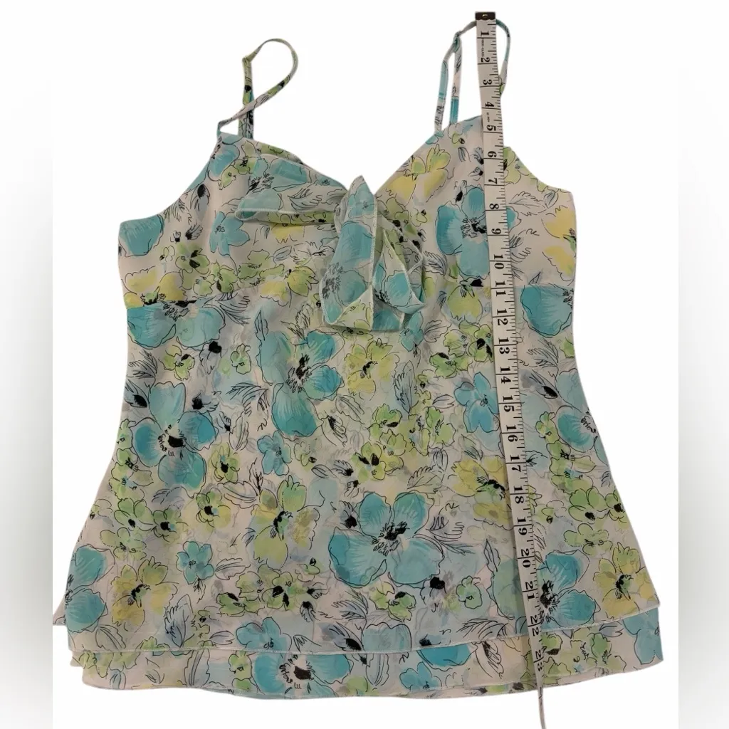 VTG Tailor B Moss Floral Cami Y2K 90s Forest Fairycore Blue Green Size Large - Image 8