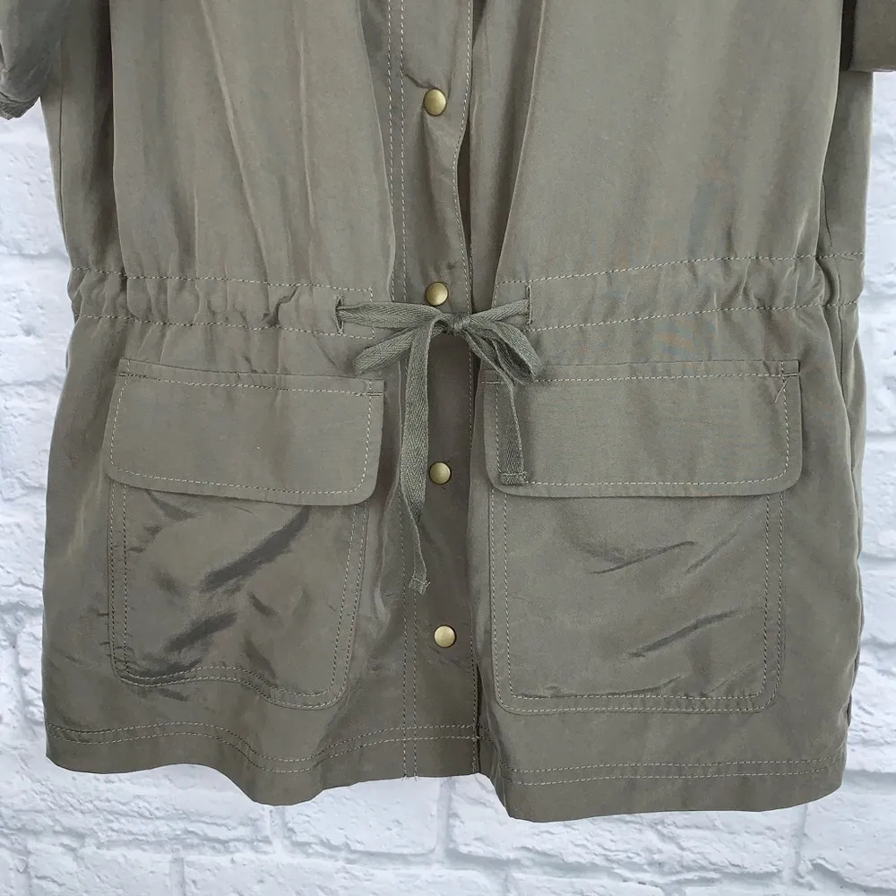 TROUVÉ Military Style Utility Button Up XS NWT - Image 3