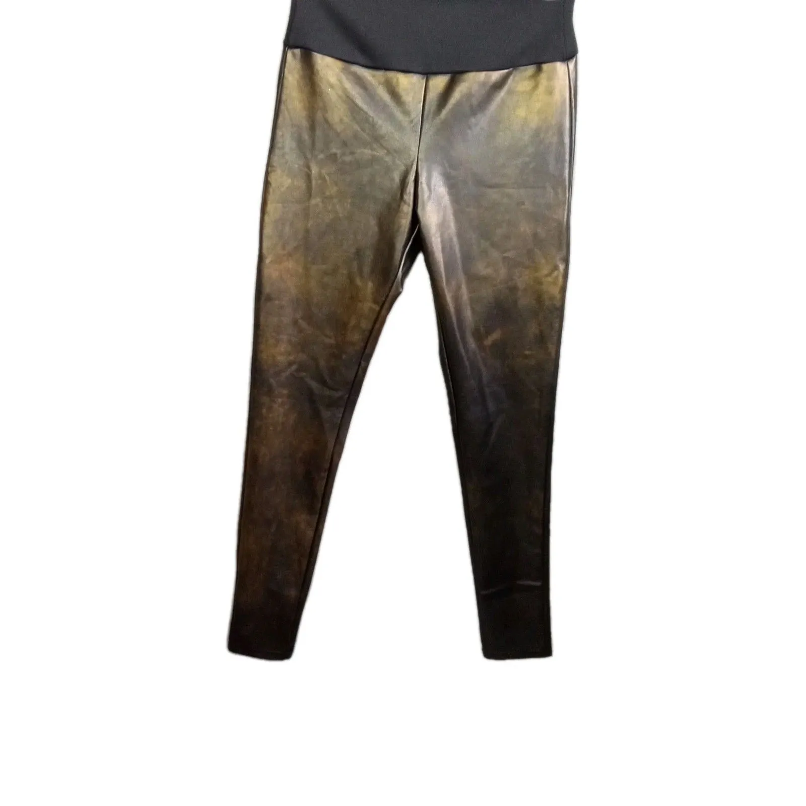 Assets Women Small Leggings Gold And Black‎ Skinny Concert Black - Image 2