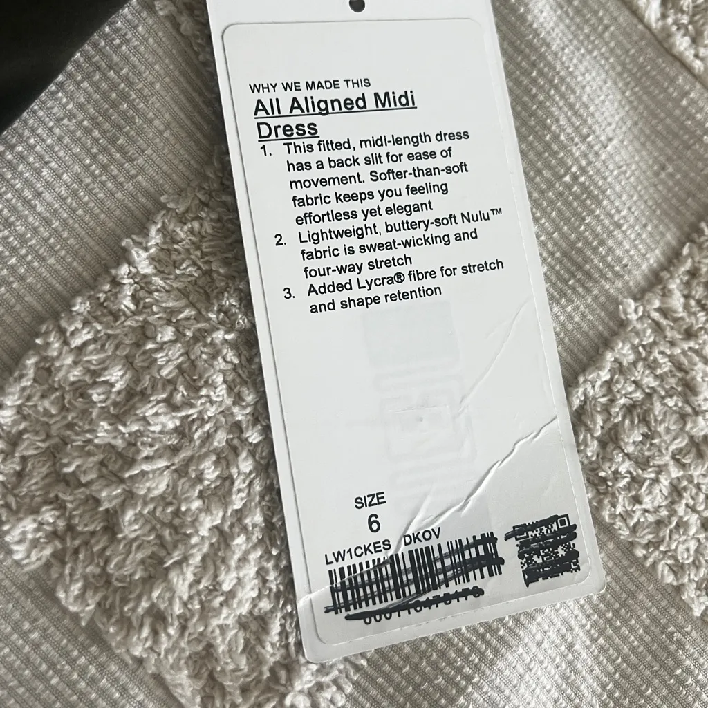 NWT Lululemon All Aligned Midi Dress Dark Olive
Size 6 - Image 3