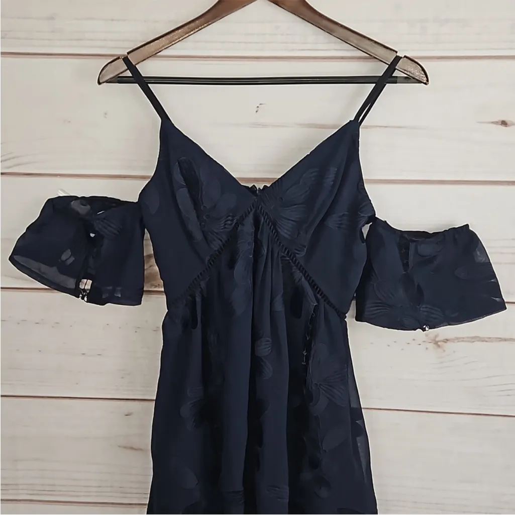 Lovers + Friends Floral Wishful Mini Dress in Navy Size M - Image 10