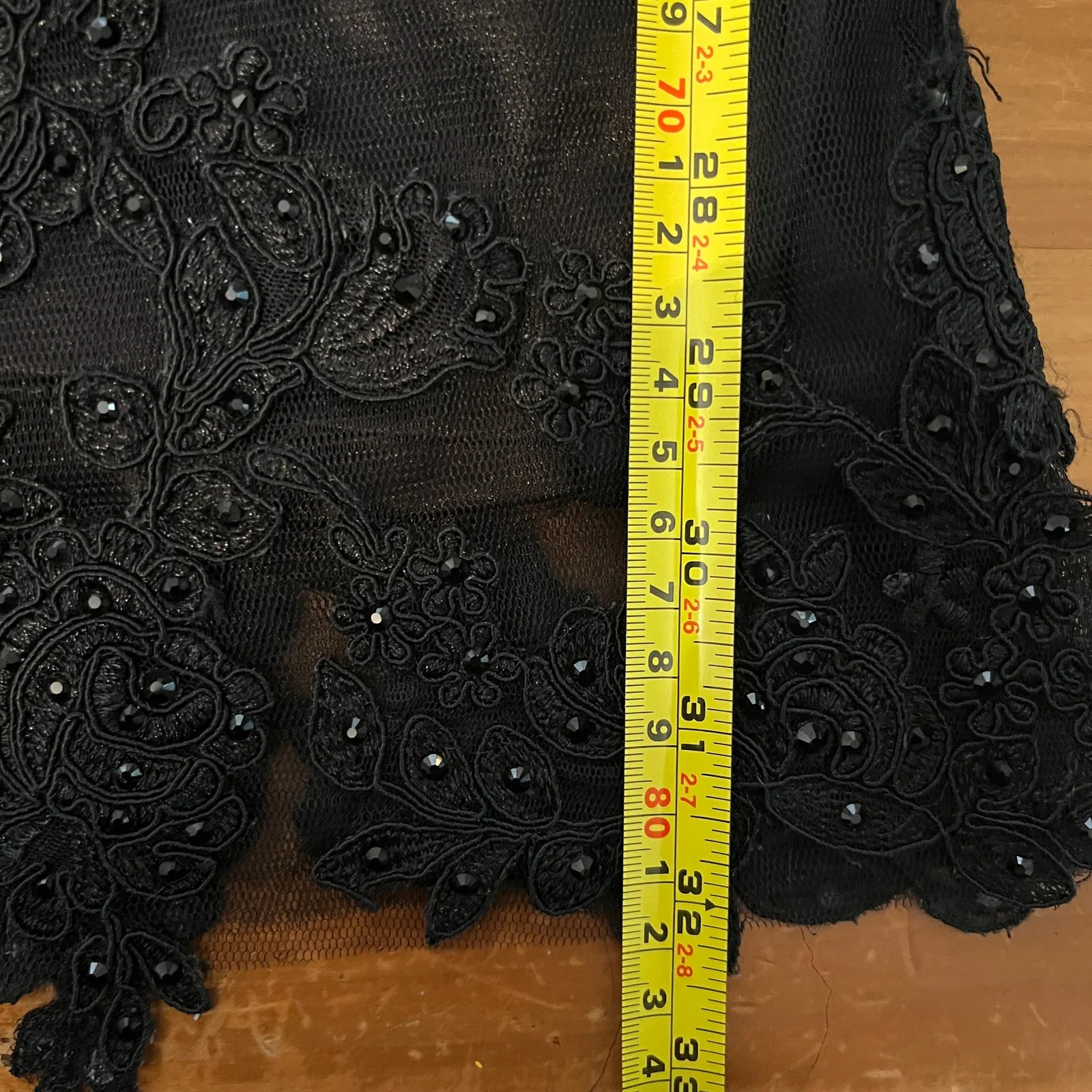 Dave & Johnny Lace Sequin Bodycon Mini Dress Y2K Glam Party Women Black 1/2 Size undefined - Image 9