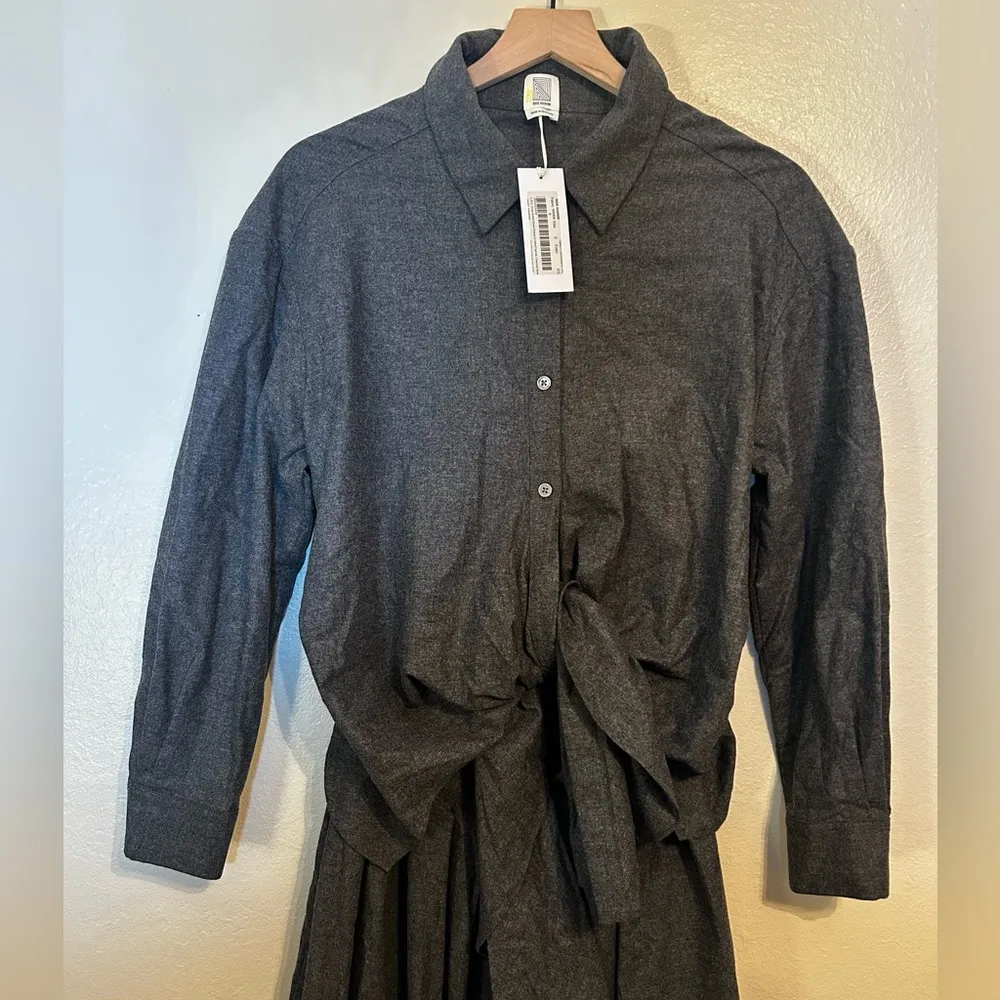 Rosie Assoulin Virgin‎ Wool Blend Midi Button - Image 3