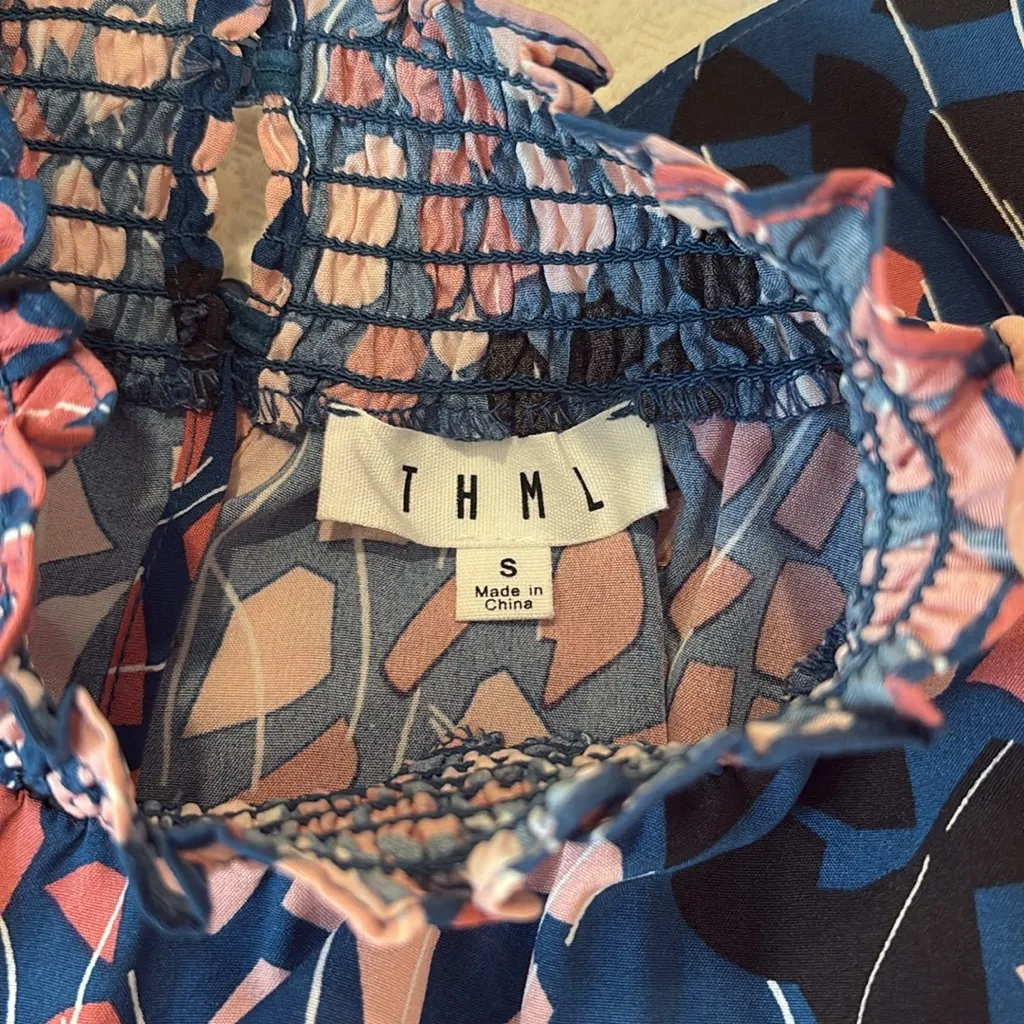 THML Blue and Pink Patterned Top - Image 2