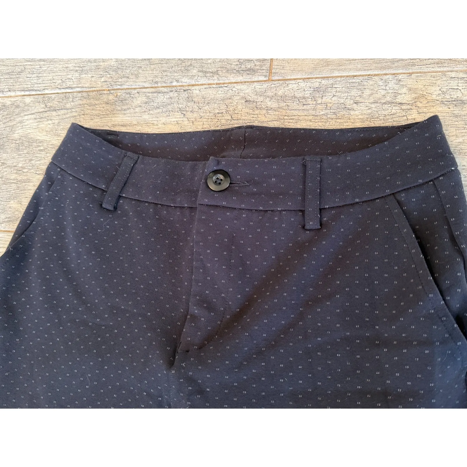 Cabi Pants 5679 Carriage Trouser Size 2 Navy Blue AOP Ankle Pant #5679 Knit - Image 3