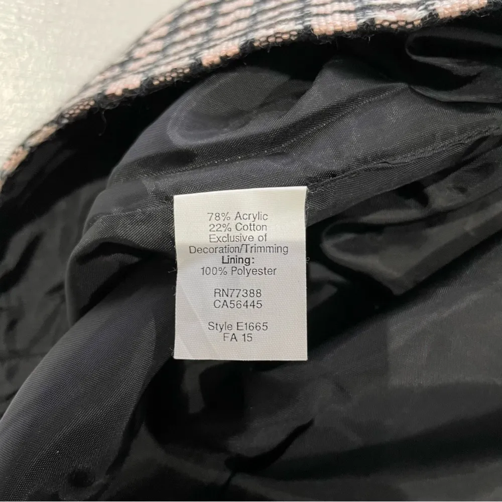 New J Crew Tweed Faux Wrap Mini Skirt E1665 Black Pink Size 4 - Image 12