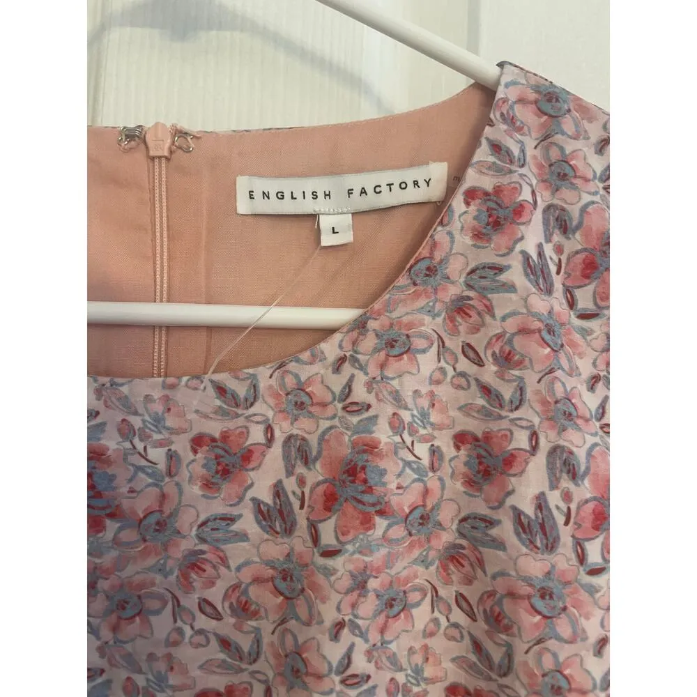 ENGLISH FACTORY Lg. Floral Babydoll Mini Dress, A66 - Image 6