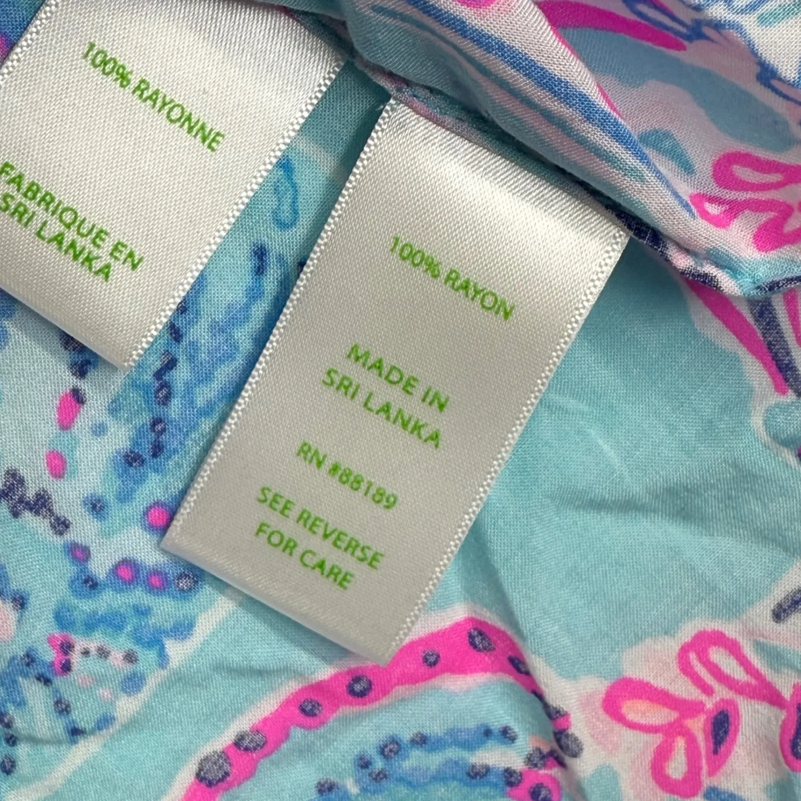 Lilly Pulitzer Winsley XS Top Blouse Lapis‎ Lazuli Horshoe Bay Blue Pink Print - Image 5