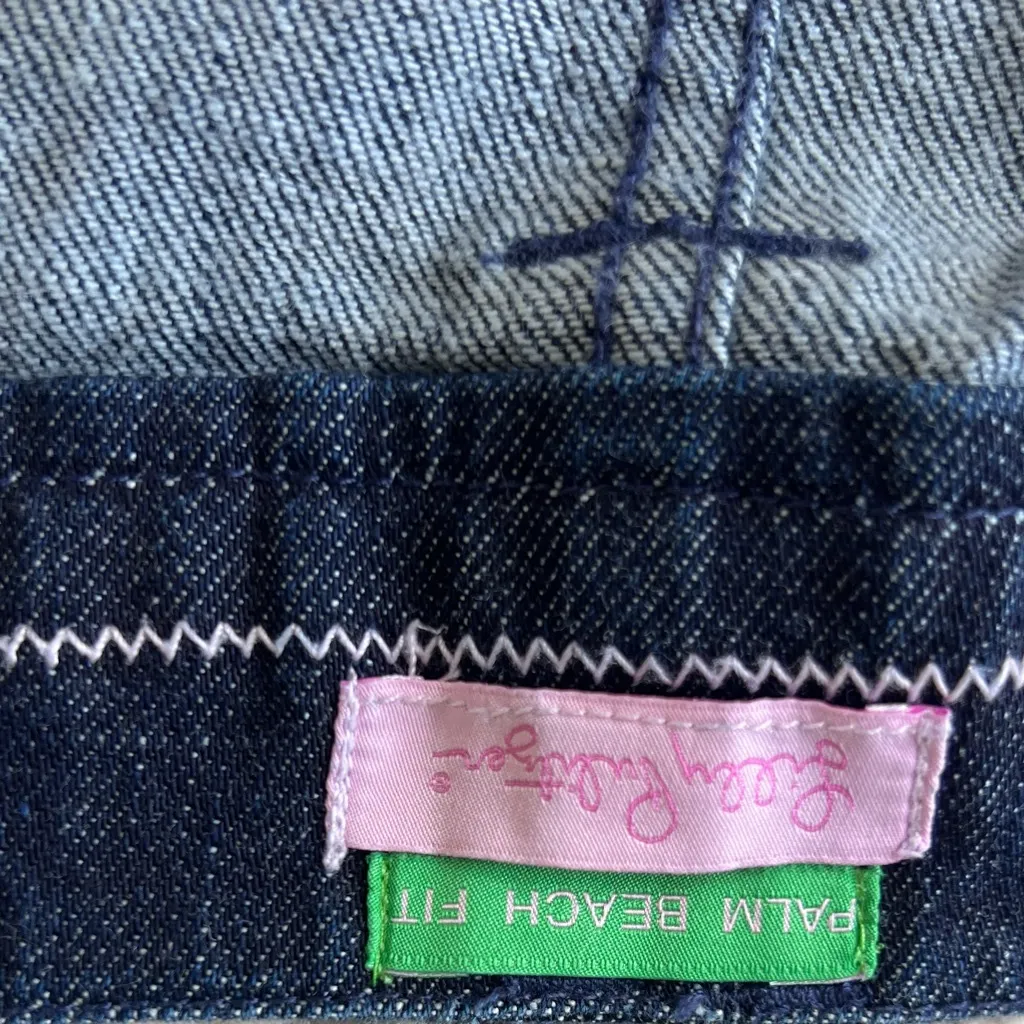 LILY PULITZER Indigo Denim Skirt Size 32  Palm Beach Fit - Image 3