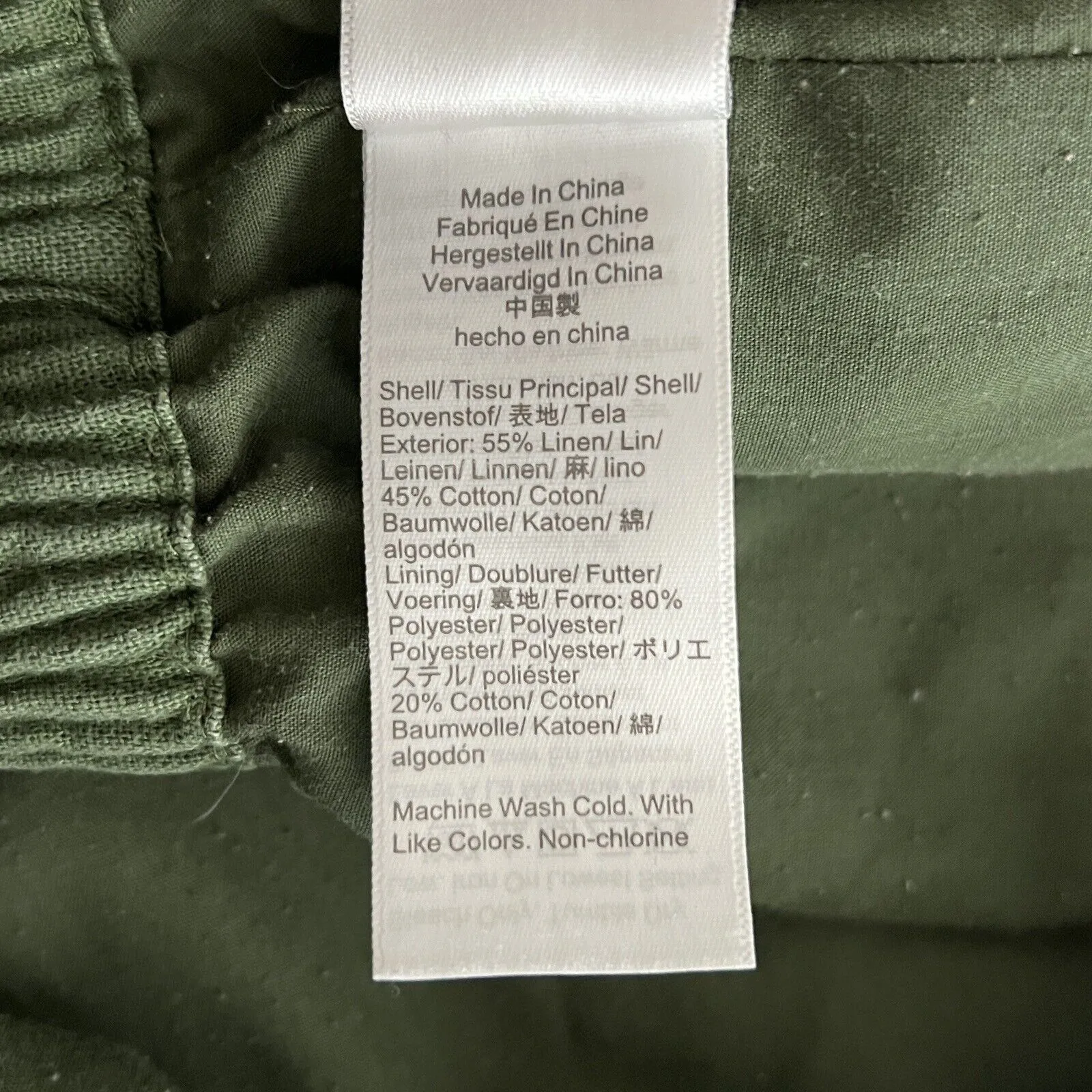 J.‎ Crew Skirt Womens 10 Green Scalloped Cotton Linen Skirt Basic Casual Neutral - Image 6