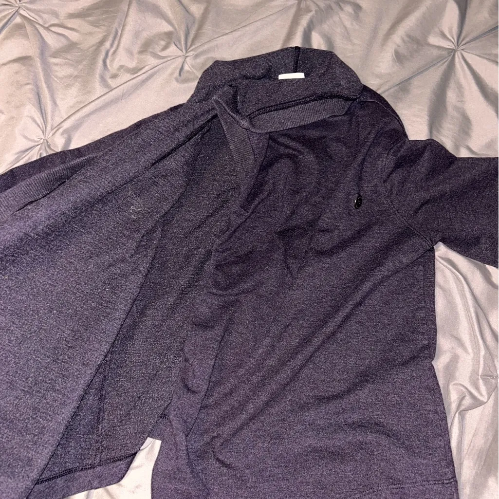 Patagonia Women's Small At Sea Purple Open Front Sweater, Organic Cotton Blend - Image 7