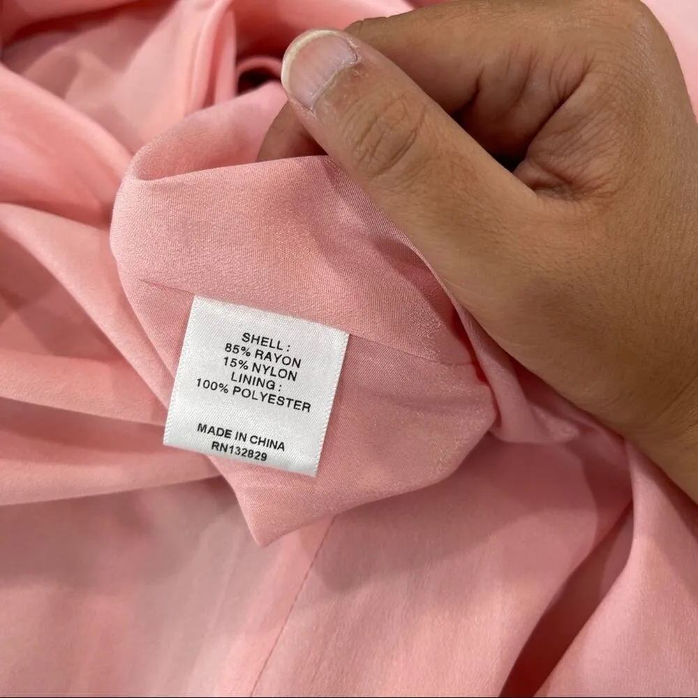 Lovers & Friends Rosalie Midi Dress Pink Tiered Ruffle XS - Image 6