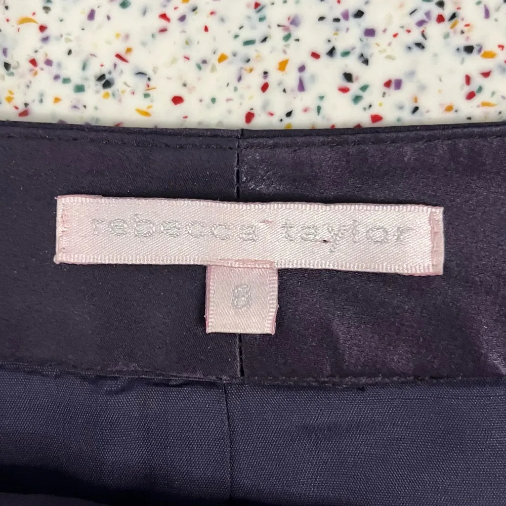 Rebecca Taylor Purple Wool A-Line Skirt Women’s Size 8 Career Office Business - Image 5