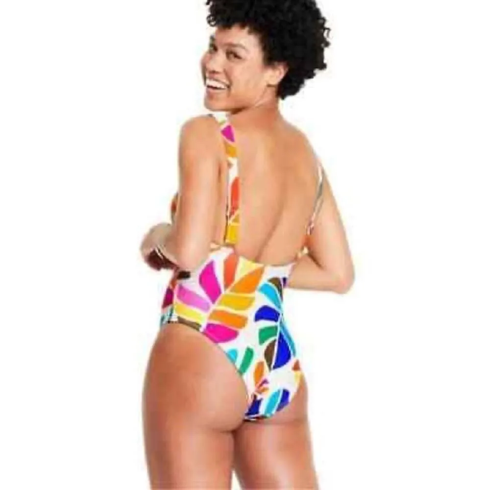 Tabitha Brown x Target Tropical Colorful One piece swimsuit bathing suit swim XS - Image 9