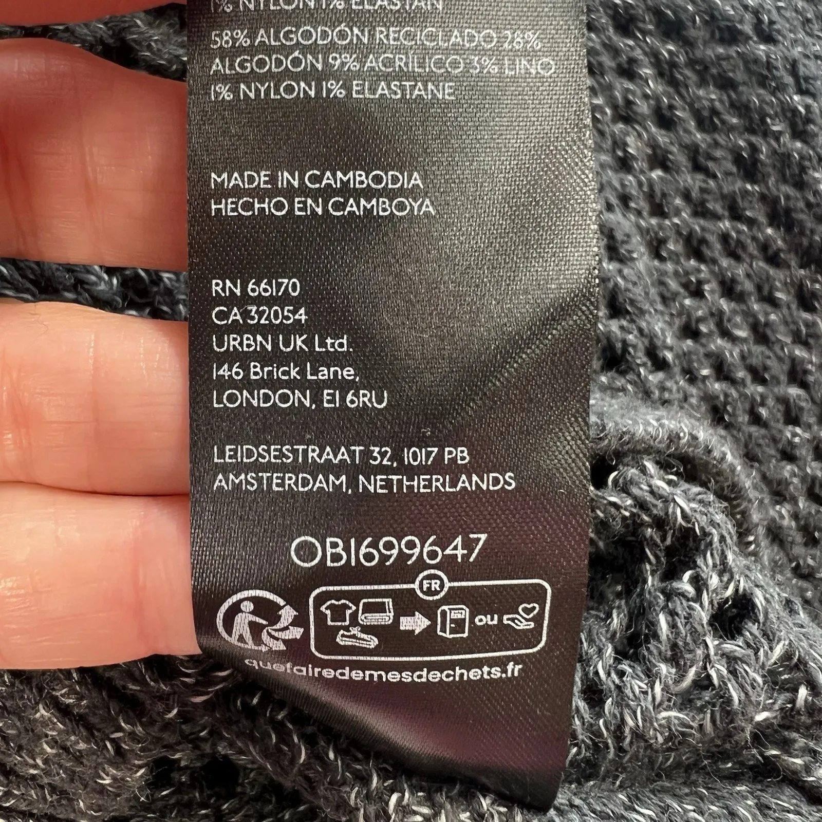 Anthropologie Pilcro Open Stitch Crew Neck Sweater Gray Slouchy Oversized Knit - Image 10