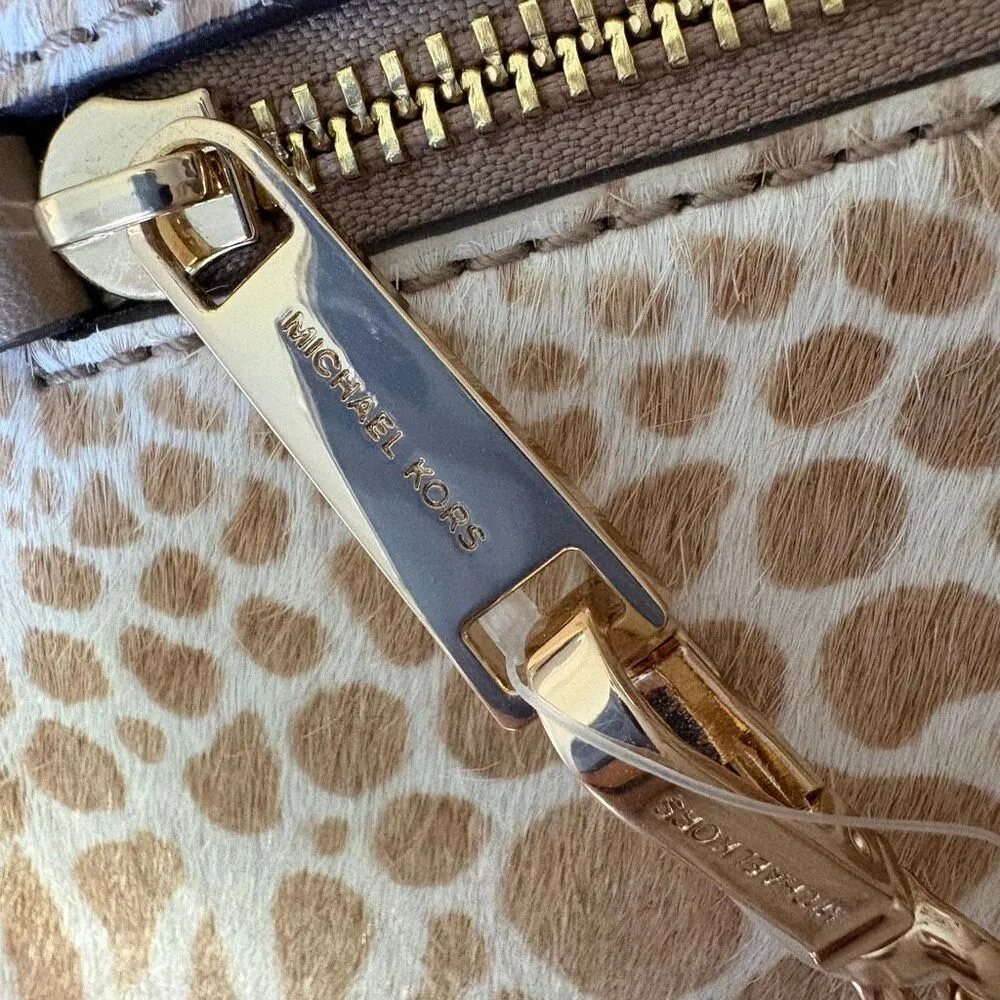 Michael Kors Jet Set East West Chain Crossbody bag in a camel giraffe print NEW - Image 7