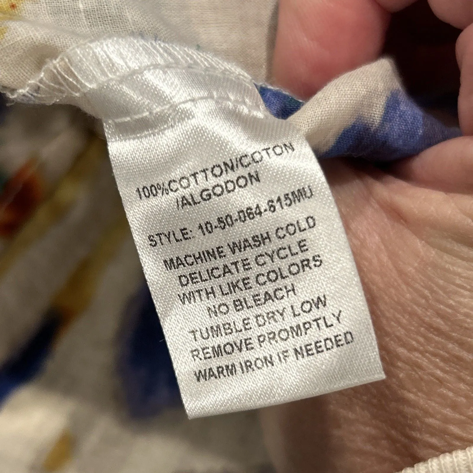 Tin Haul Shirt Womens Large Cowgirl Pearl Snap Cream Blue Red Western Rodeo - Image 4