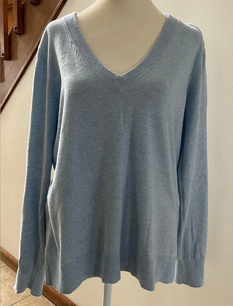 J. Crew | womens v-neck sweater. Size: L - Image 9