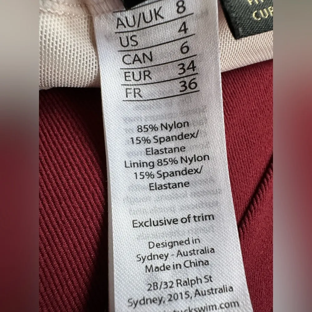 Niptuck Swim White & Multi color Bathing Suit Top Sz 4. Clip Closure In Back. - Image 12