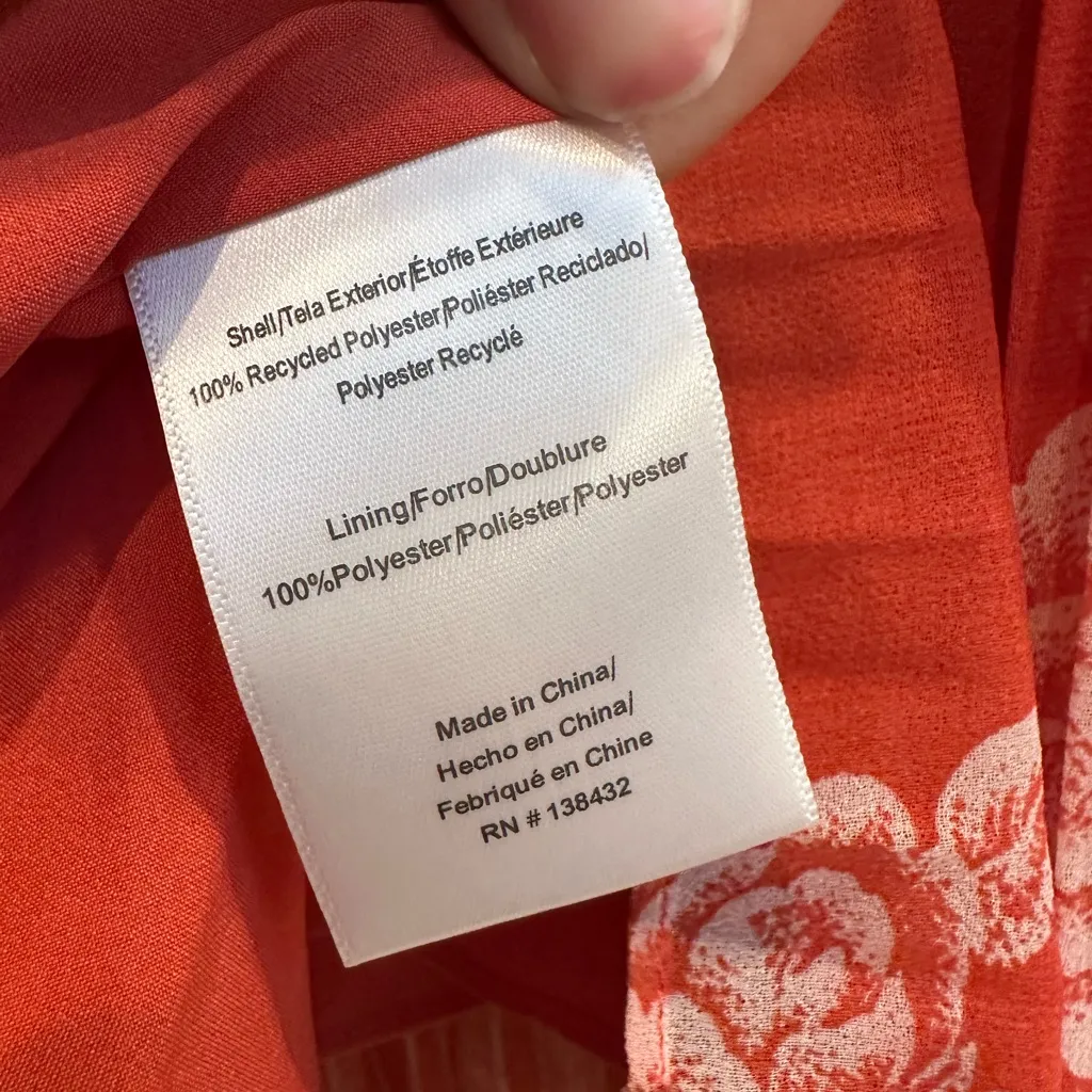 ModCloth Perfectly Posh Pleated Floral Skirt Orange Red Size 10 Medium M NWOT - Image 8