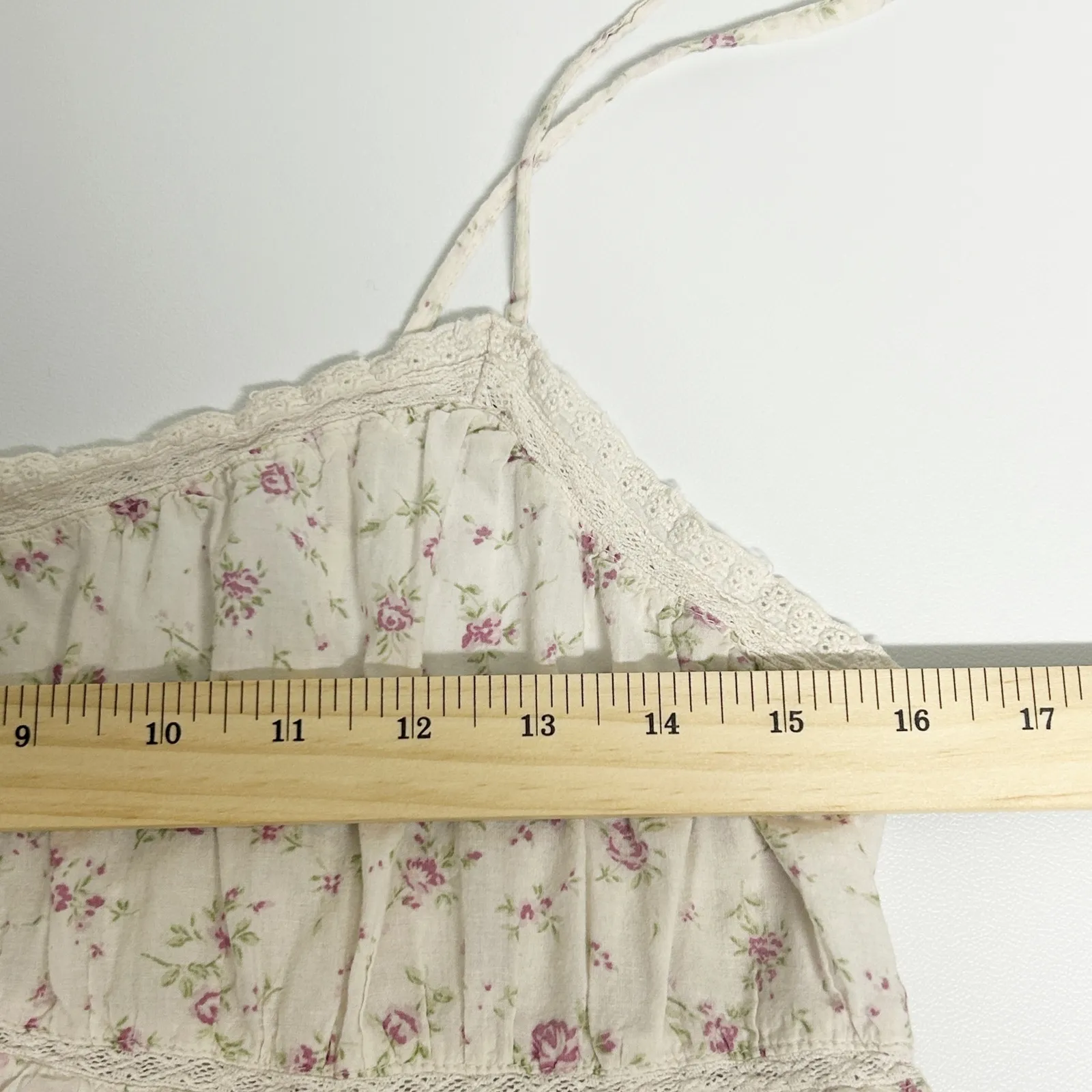 Rachel Ashwell Womens Shabby Chic Ditsy Floral Cottagecore Eyelet Lace Dress L - Image 12