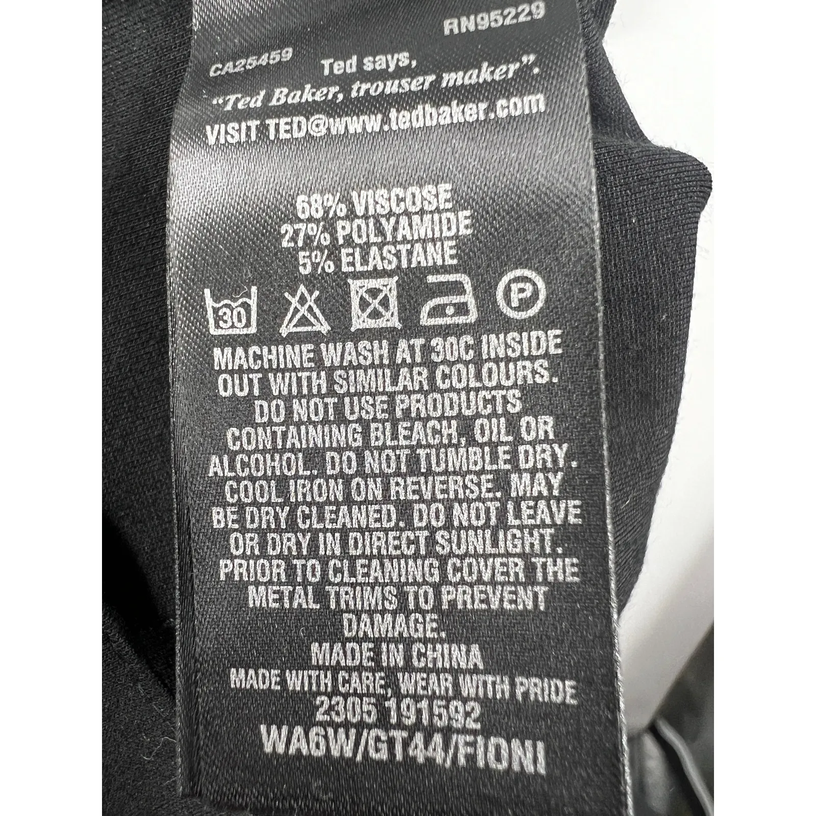 Ted‎ Baker Womens Black Fioni Ankle Zip Stretch Knit Skinny Ponte Jeans Size 4 - Image 4