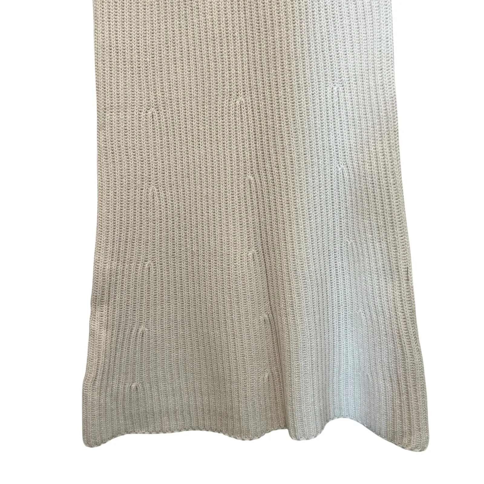 BY TOGETHER Ivory Cream Knit Ribbed Sweater Skirt Small Midi Pencil Pull On NEW - Image 3