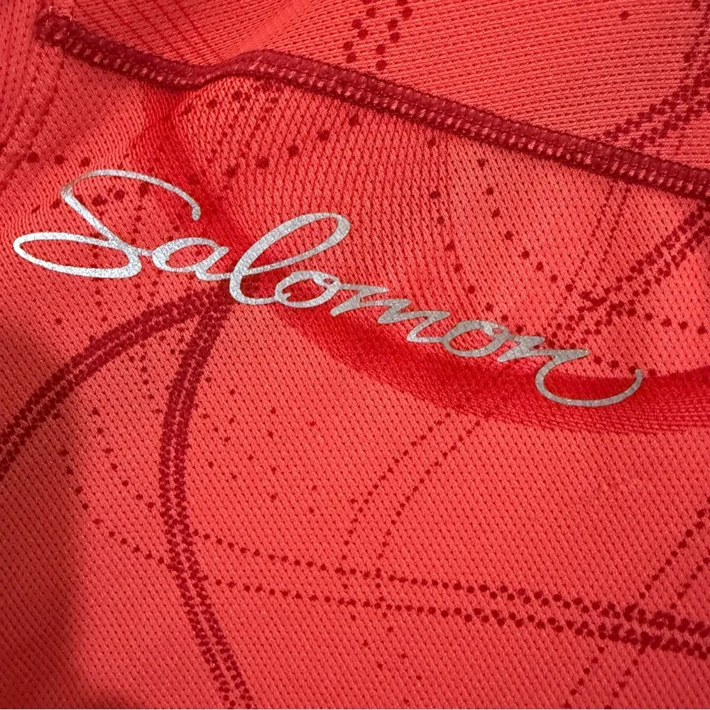 Salomon 1/4 Zip Cycling Jersey Women’s XL Trail Runner II Zip Tech  Reflective - Image 3