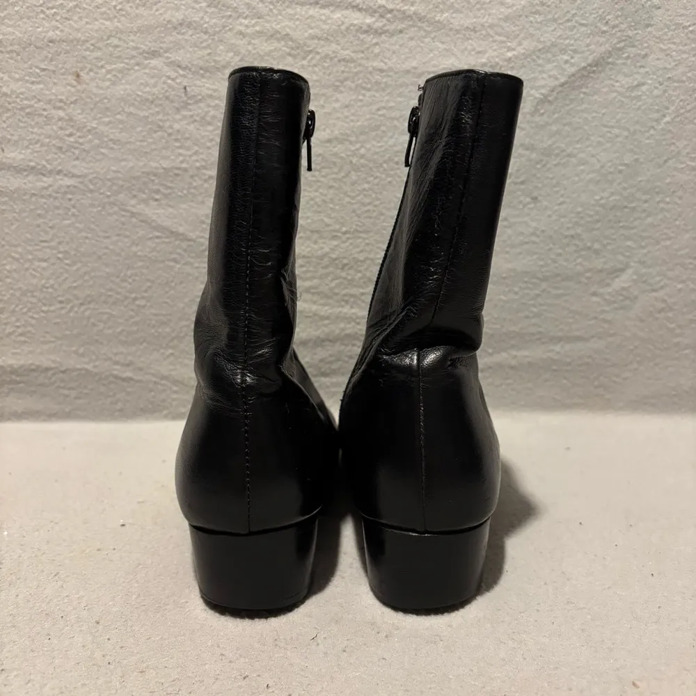 Black Leather Chelsea Ankle Boots Womens size 5 made in Mexico - Image 6