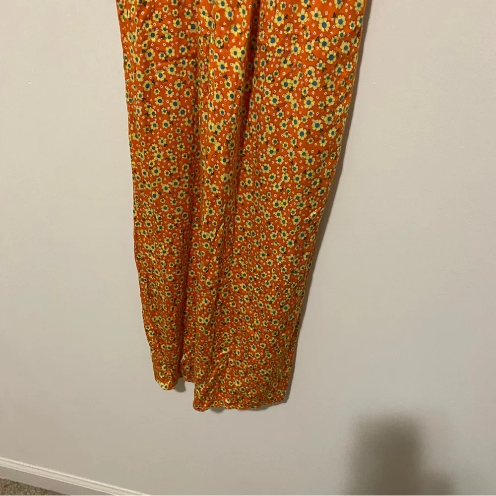 Urban Outfitters Orange Retro Floral Midi Dress - Image 12