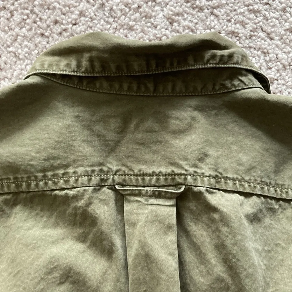Banana Republic Soft Wash Button Down/Jacket Women's Size XS Olive Green Cotton - Image 8