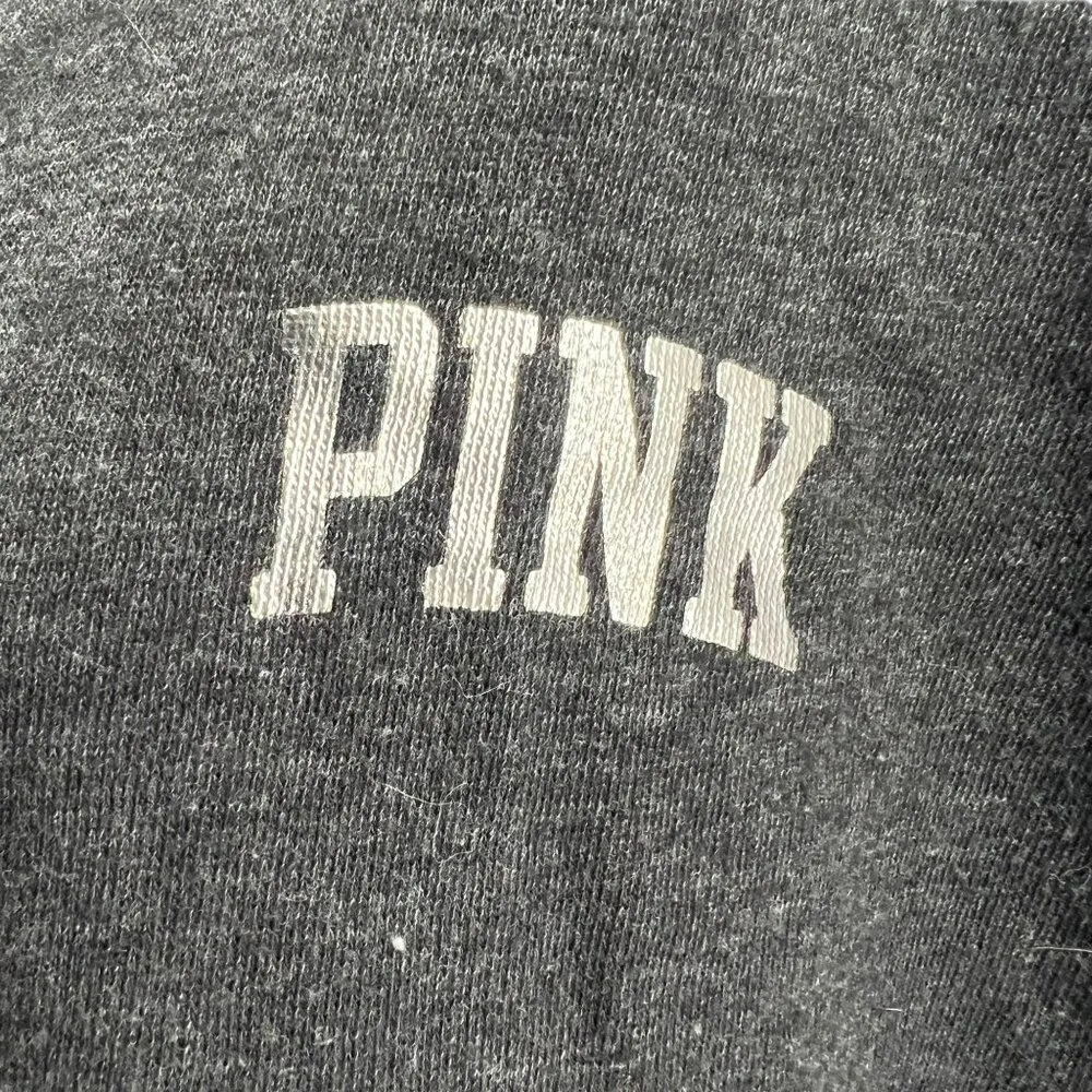 Victoria's Secret Pink Varsity CowlNeck Pullover Colorblock Periwinkle Grey M - Image 2