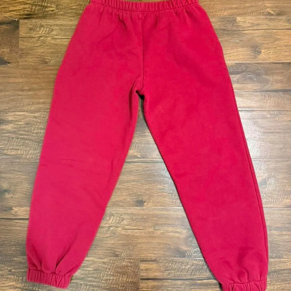 Edikted Major Red Sweatpants Size Large - Image 3