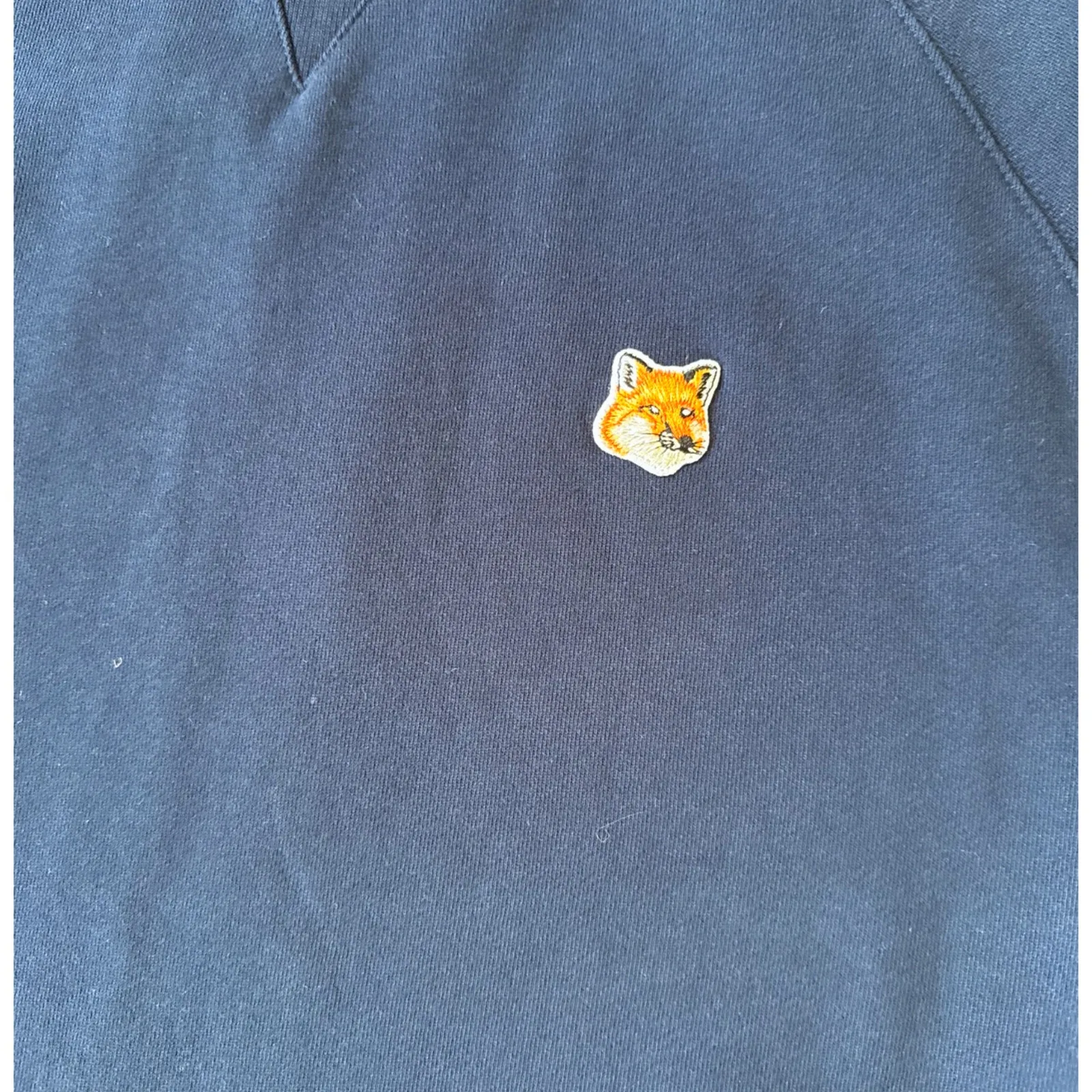 Maison Kitsune Fox Head Patch Classic Navy Sweatshirt Size Large Blue - Image 3