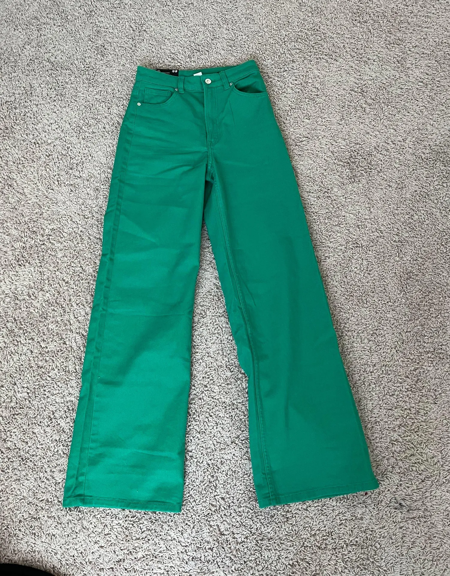 Green High Waisted Wide Leg Pants - Image 3