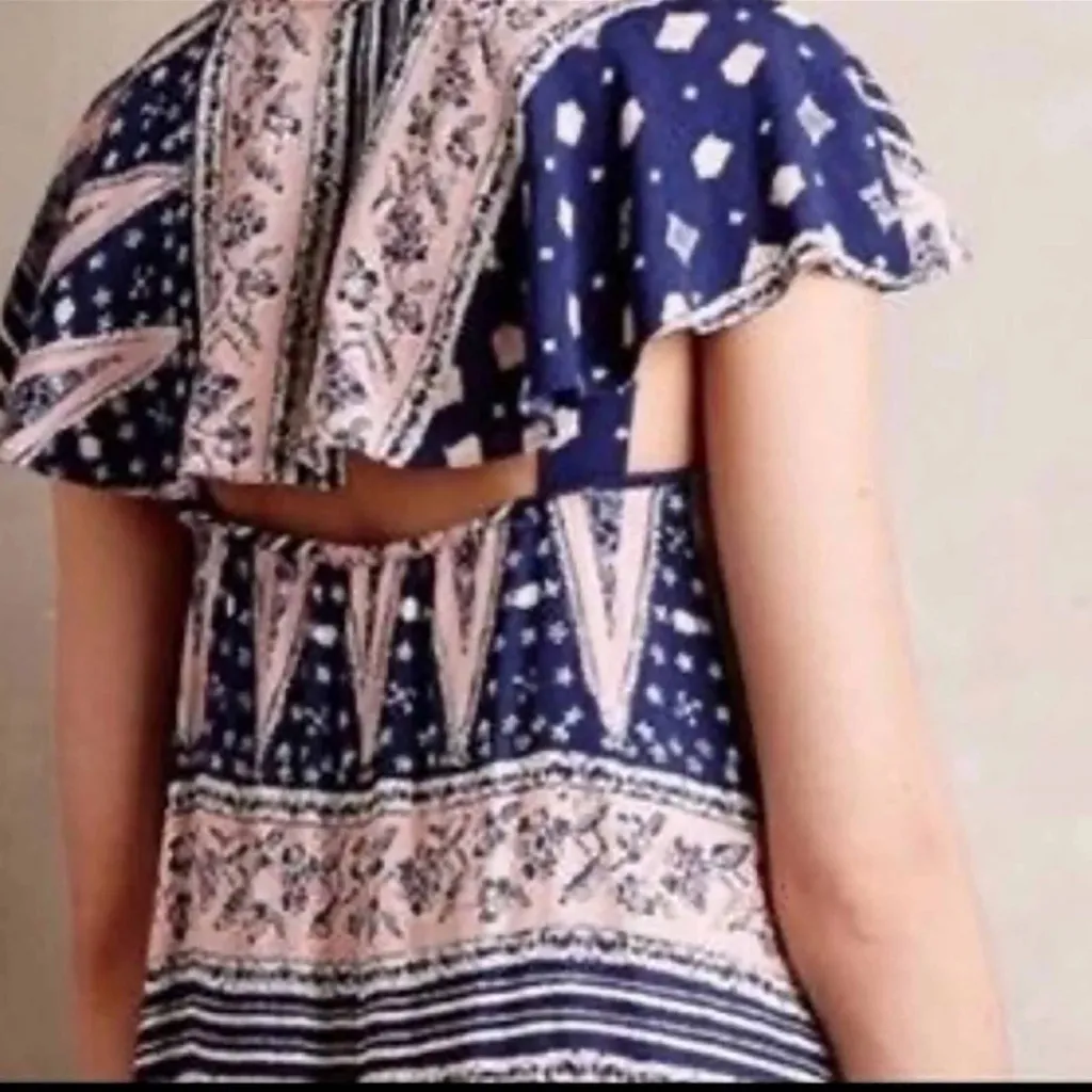 Anthropologie MAEVE Summertide Swing Dress Boho Southwestern Midi Maxi Size XS - Image 4