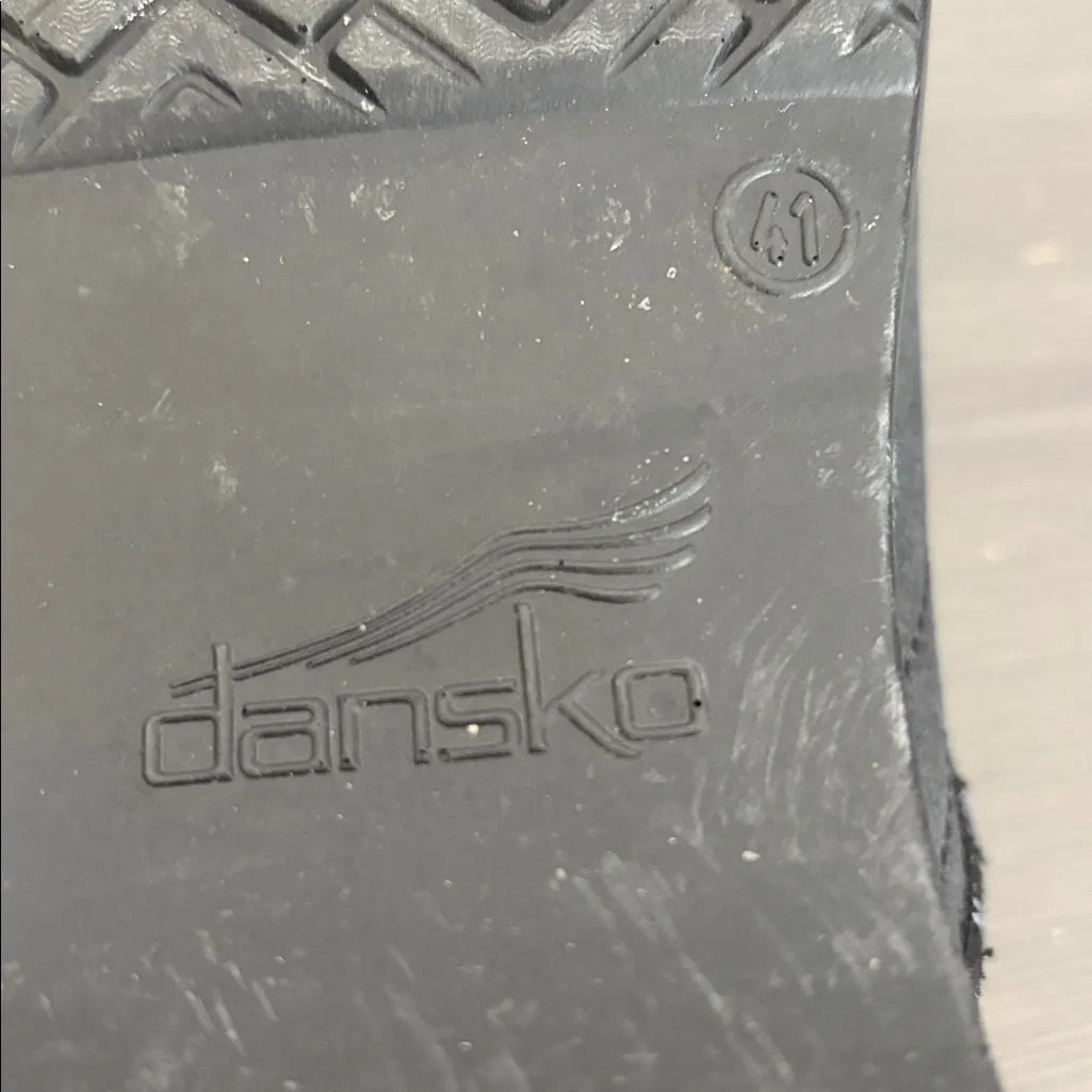 Dansko Professional metallic suede clogs black size 41 - Image 9