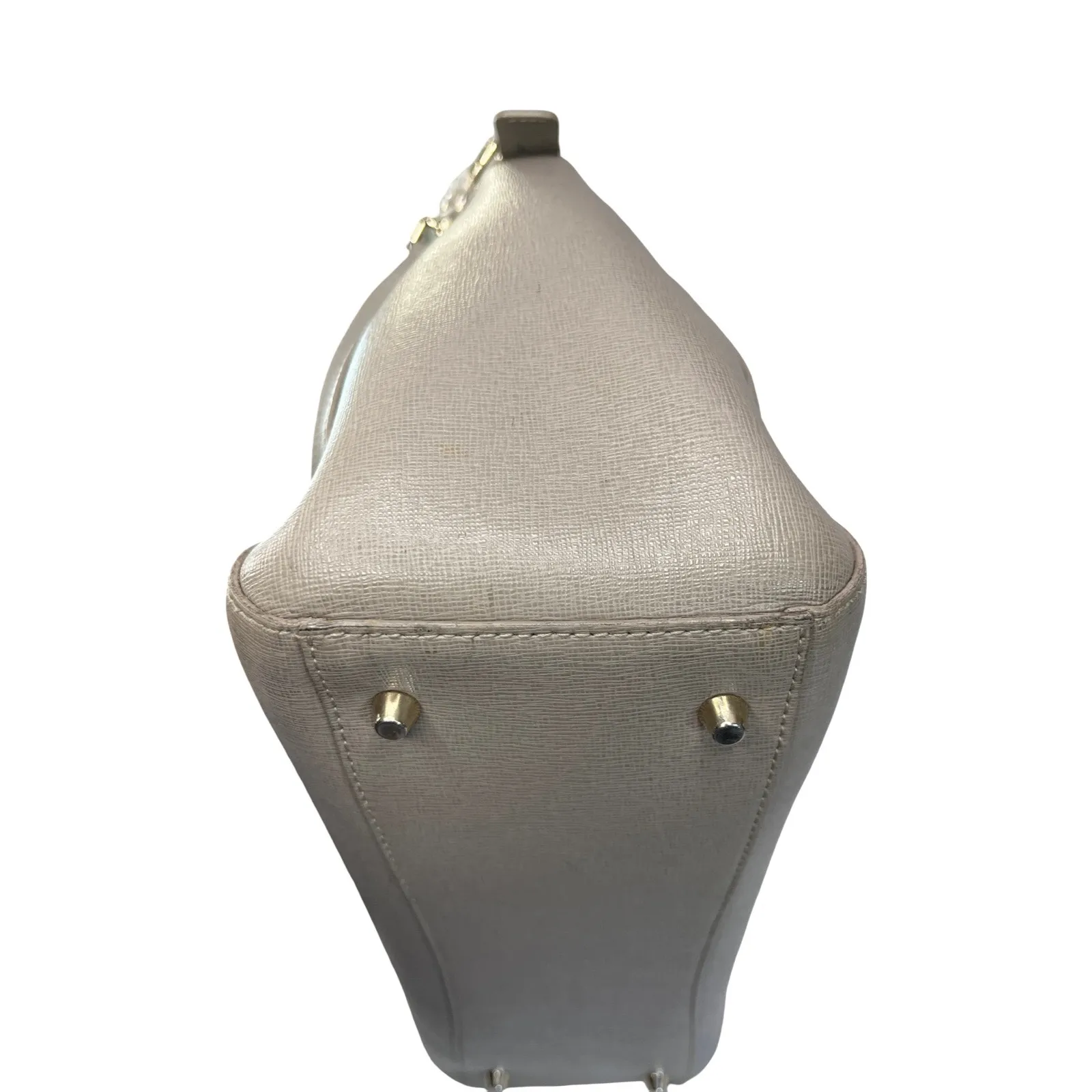 Furla Gray Saffiano Leather Satchel Tote Bag Crossbody Strap Italy Luxury - Image 16