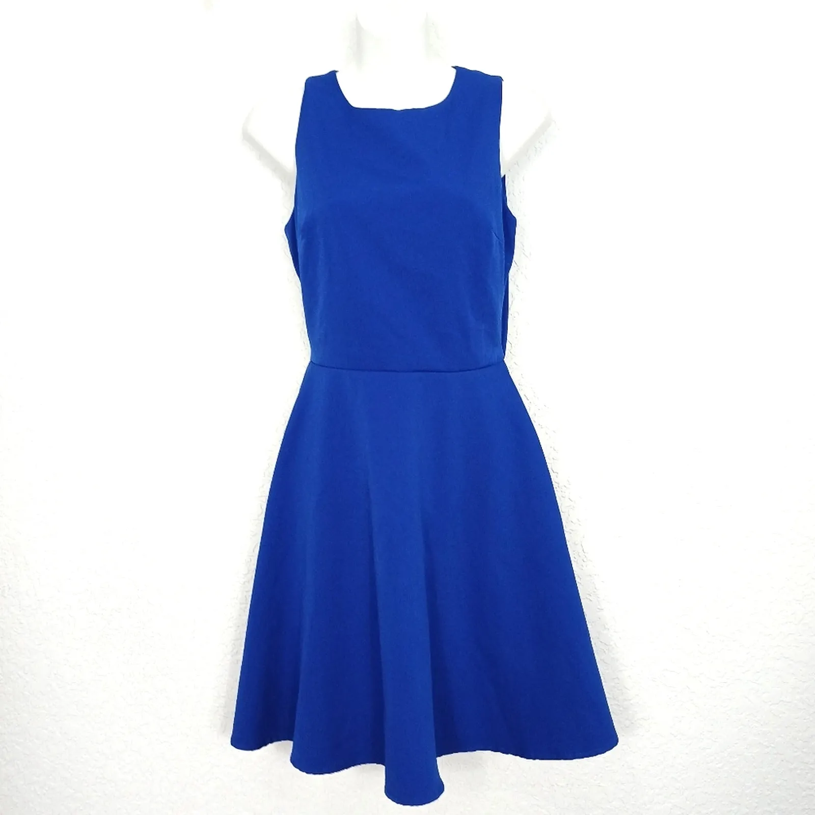 Lulus Just Us Royal Blue Cut Out Skater Dress Size S - Image 3