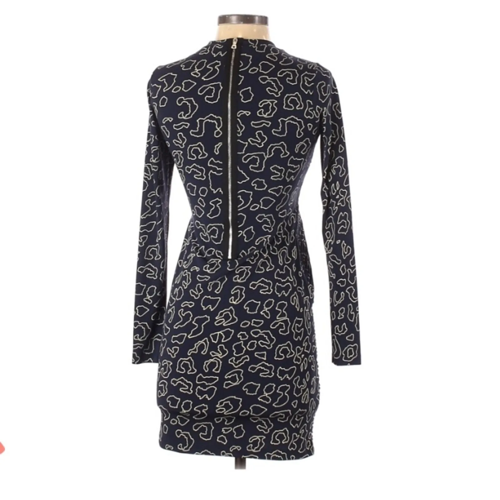 CeCe Cynthia Steffe Blue Ruched Bodycon Mini Dress Womens XS Baddie Holiday Sexy - Image 2