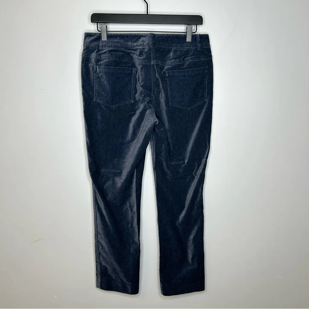 J. McLaughlin Stretch Blue Velvet Pants Size 6 - Image 2