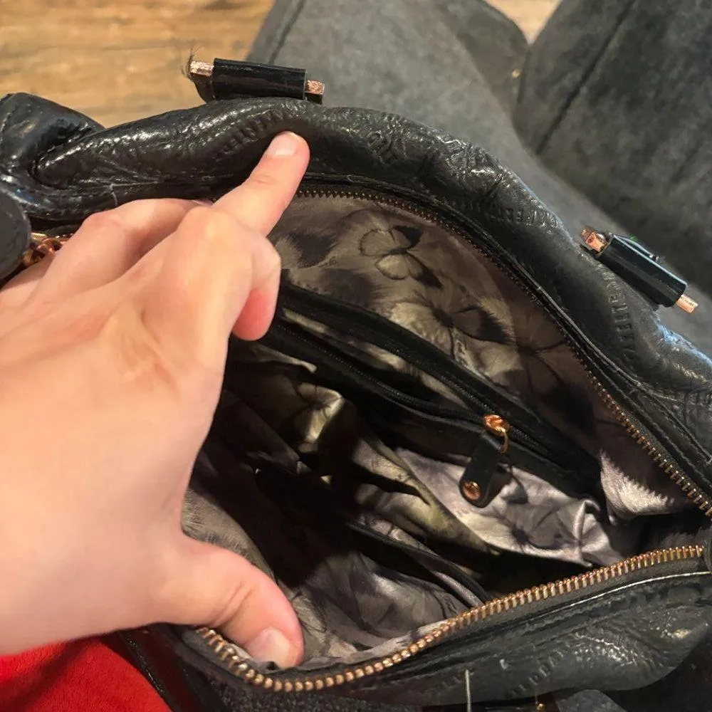 Ted Baker black chevron print bowler bag purse - Image 8