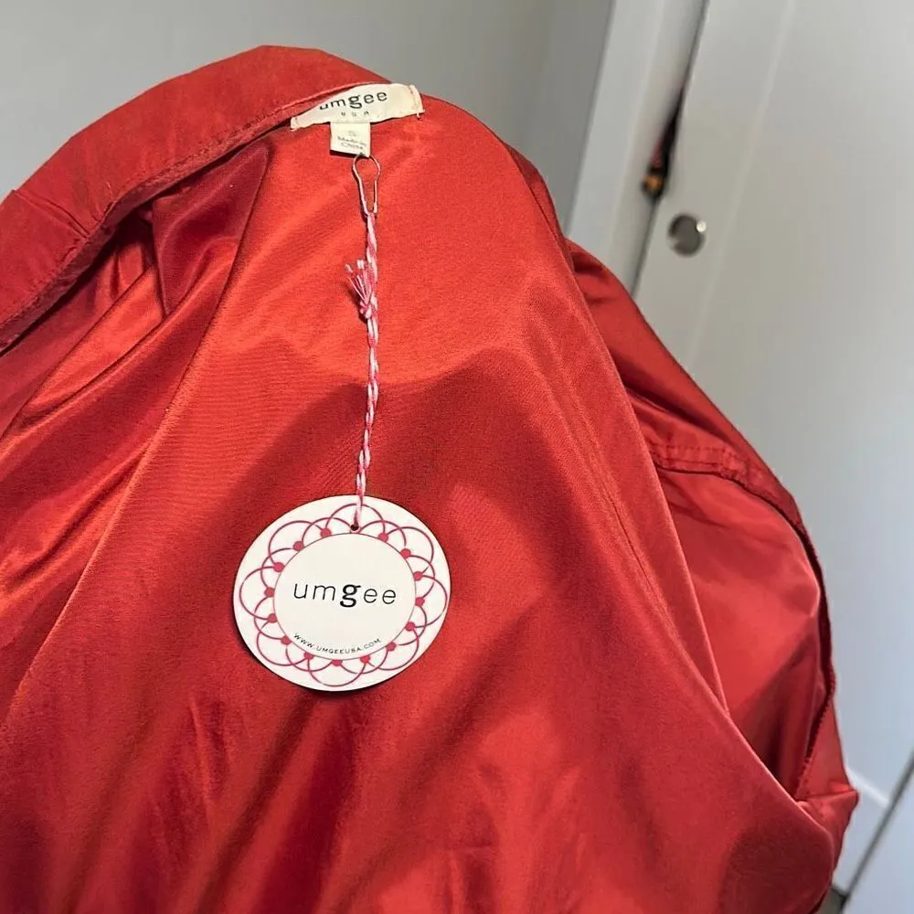 Umgee  Women's Drawstring Waist Jacket Coat Red-NWT - Image 9