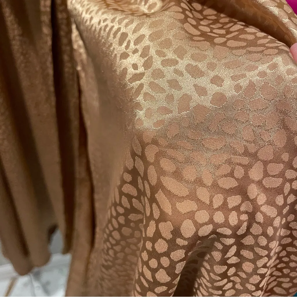 Beautiful NWT golden leopard satin Baltic Born maxi dress boho magic fairy vibe - Image 6